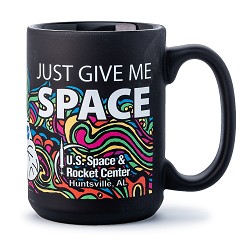 "Just Give Me Space " Black Matte Mug
