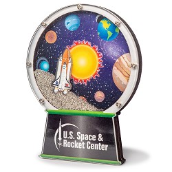"Globie" Space Magnet w/Silver Micro-Beads
