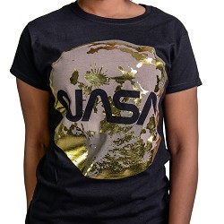 Gold Foil Moon Ladies T-Shirt