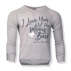 Moon & Back Ladies Crew Neck Sweatshirt