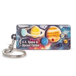Dual Level Panorama Planets Keychain