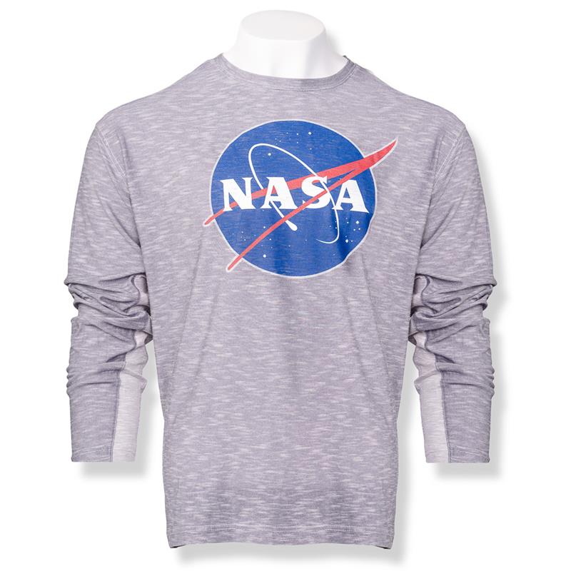 NASA Meatball Mens Two-Tone LS Tee,NASA,S13225/354A