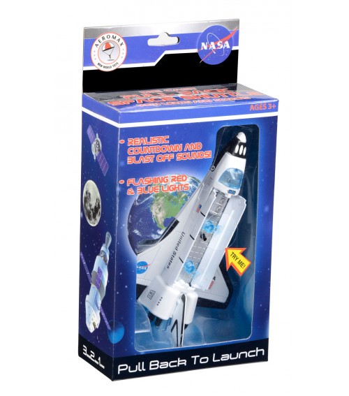 Pull Back Space Shuttle w/Lights & Sound,PBSB