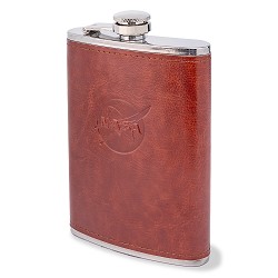 NASA Leather-Wrapped Flask