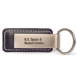 Rocket Center Copper & Leather Keychain