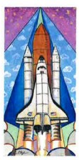 Space Shuttle 6x12 Flat Print,PP-SS100