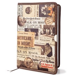 Newspaper Art Leather Journal