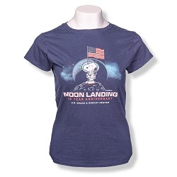 Moon Landing Peanuts Ladies T-Shirt