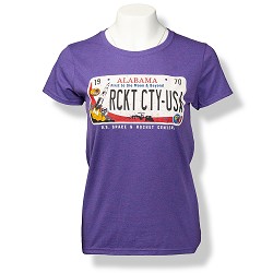 Rocket City Space Plate Ladies T-Shirt