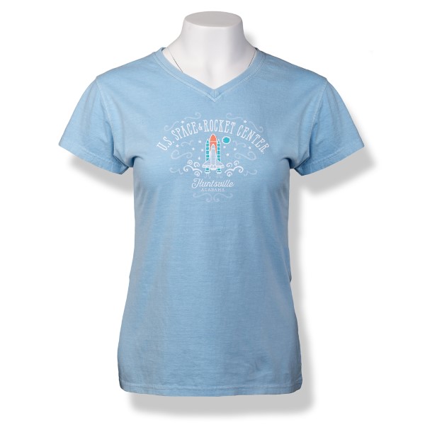Cheery Shuttle Ladies V-Neck T-Shirt,S16772/203A