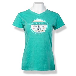 Pastel Shuttle Ladies Pigment Dyed V-Neck T-Shirt