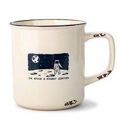 Night Scape Astronaut Distressed Camp Mug