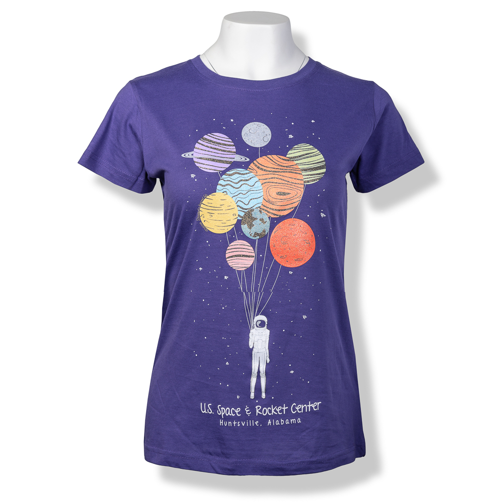 Planet Balloons Ladies Fashion T-Shirt,8106
