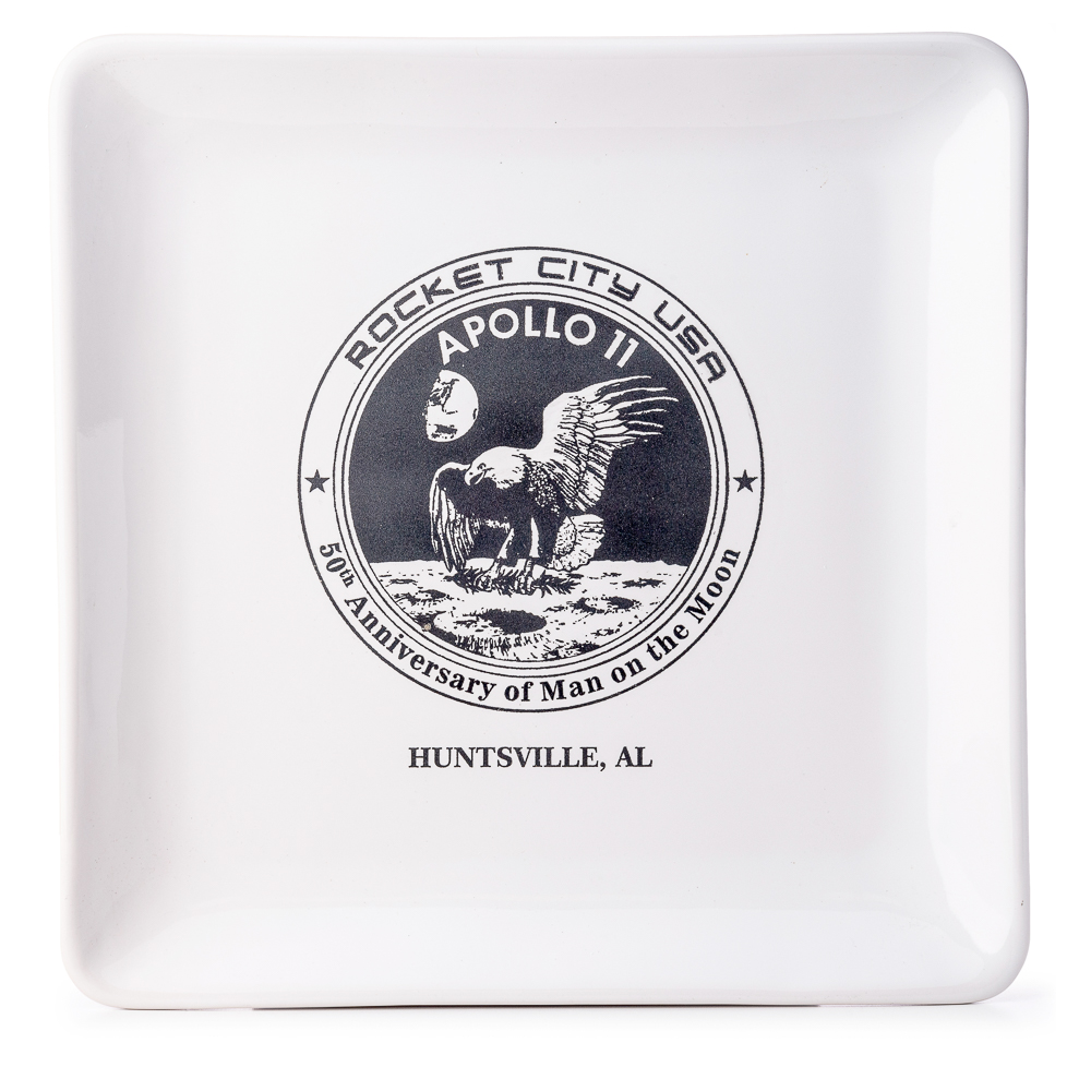 Saturn V/Huntsville AL Square Ceramic Tray,50TH ANNIVERSARY,SRSB-USSRC-0018