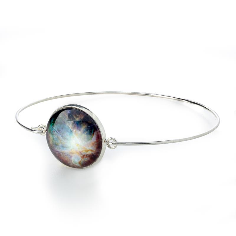 Delicate Galaxy Cuff Bracelet - Silver,GCB