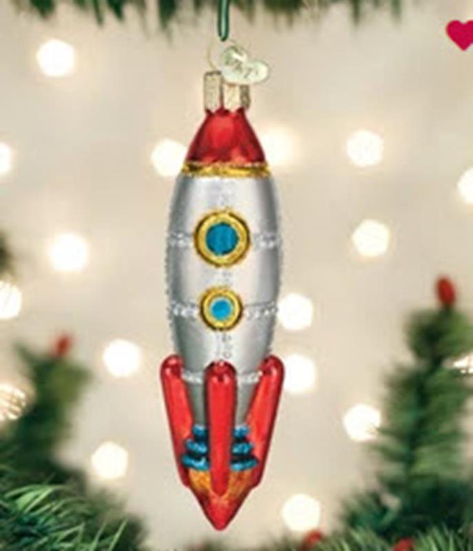 Toy Rocket Ornament,44125