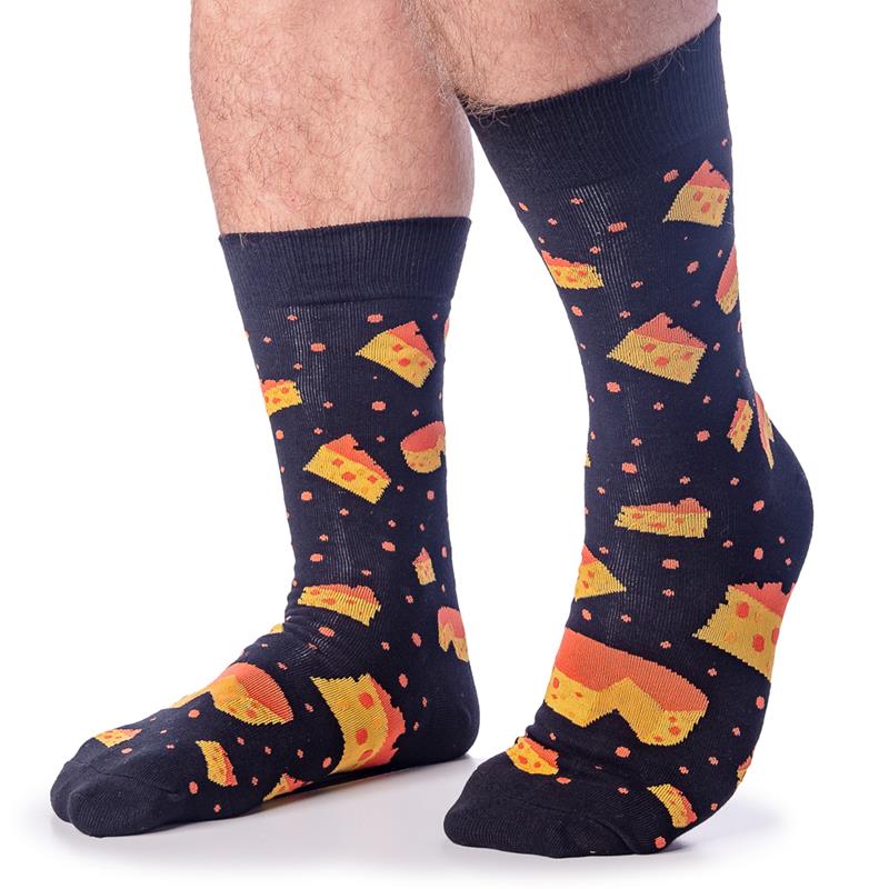 Space Cheese Socks - Mens Crew,MEF 0285