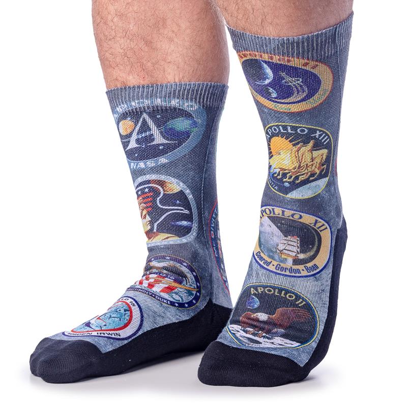 Mens Apollo Mission Patches Socks,4199