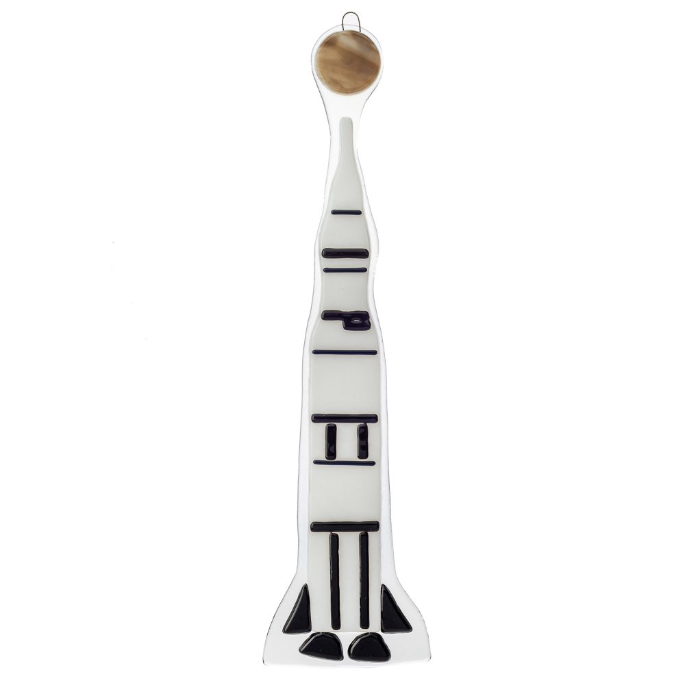 Saturn V Glass Art