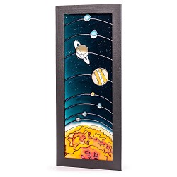 Planets Hand Painted Glass