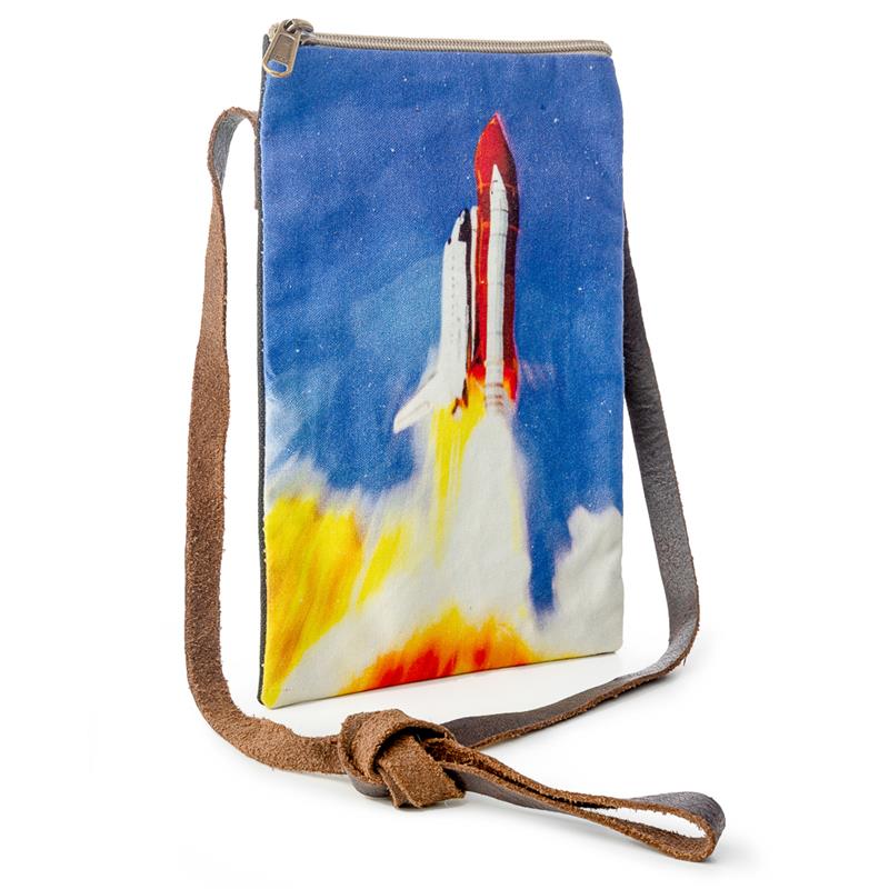 Space Shuttle Vertical Cross Body Bag,7346