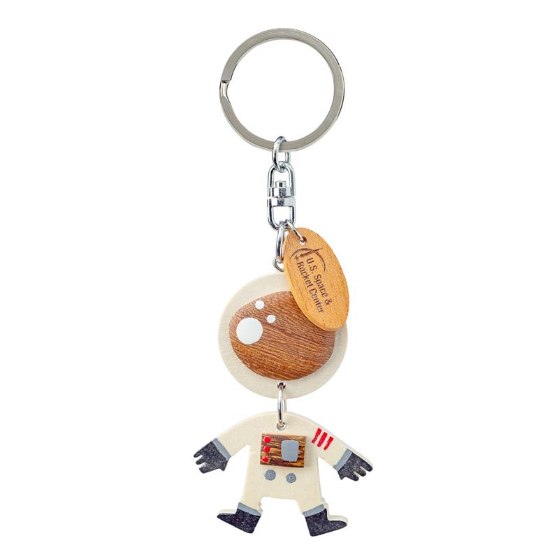 Astronaut Wood Dangle Keychain,20/2159
